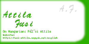 attila fusi business card